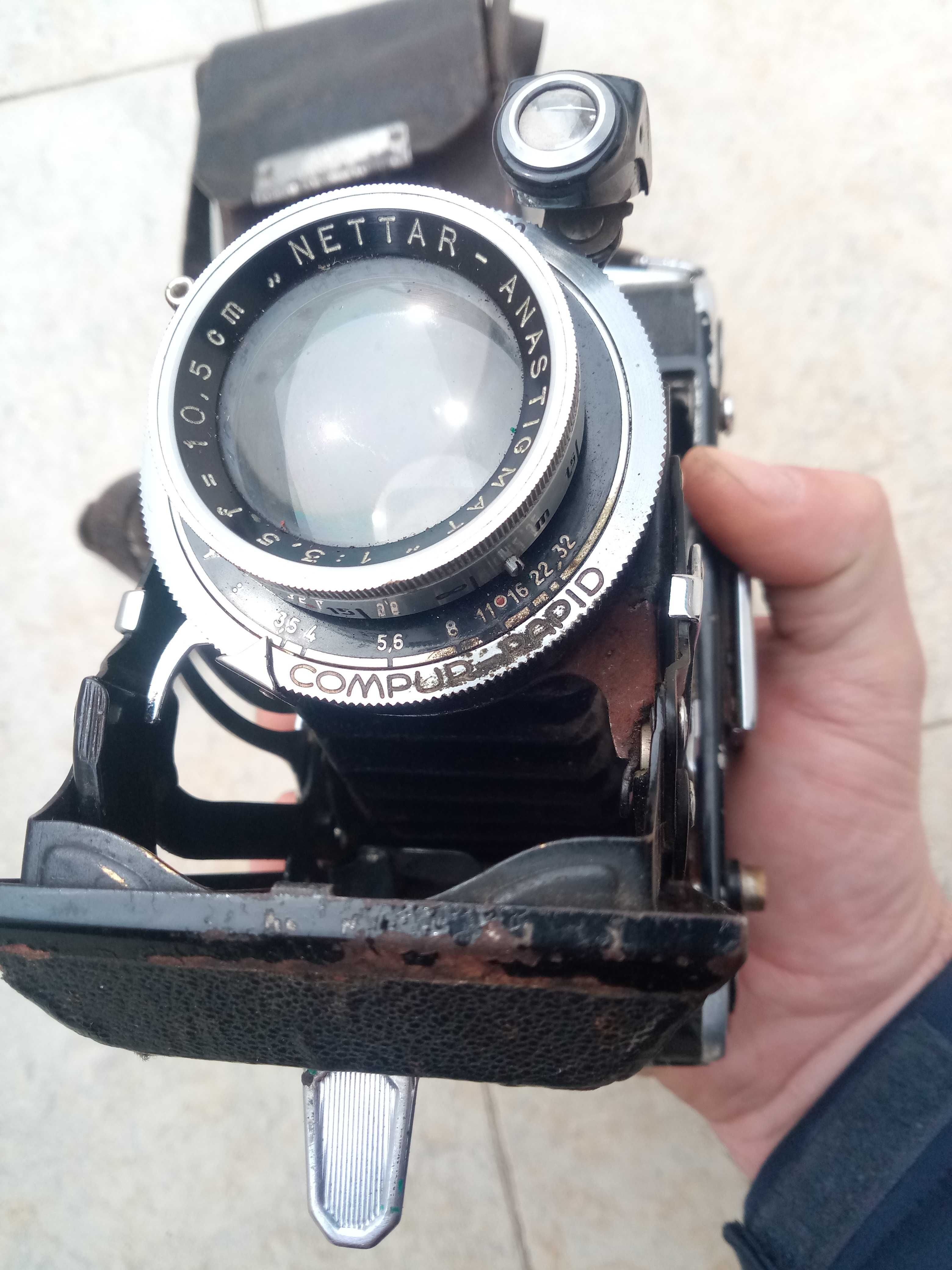 Стар мяхов фотоапарат zeiss ikon nettar 515/2 compur rapid