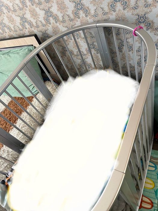 Детская овальная кроватка. Трансформер 8в1