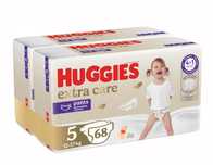 Pachet Scutece chilotel Huggies Extra Care 5, 12-17 kg, 68 buc.