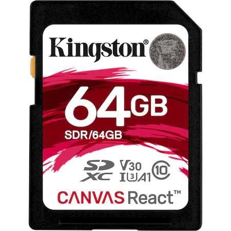 Карта памет Kingston SDXC 64GB, Клас 10, 100R, UHS-I U3, V30