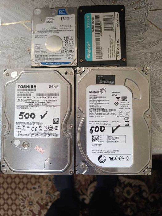 Продается HDD  жесткий диск  WD-1 трб для ноутбука SSD,Toshiba.Seagate