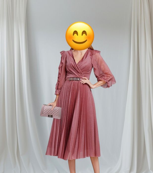 Rochie din voal cu sclipici