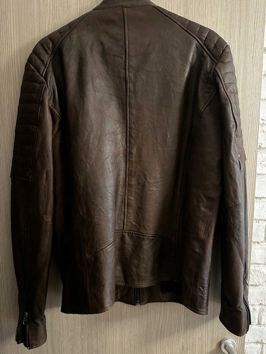 Geaca din piele Jack&Jones, maro, L