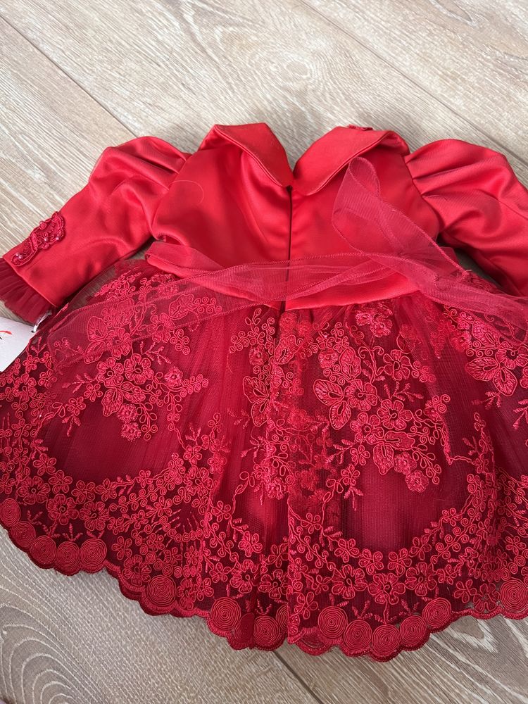 Noua! Rochie elegantă din dantela roșie! Noya Baby