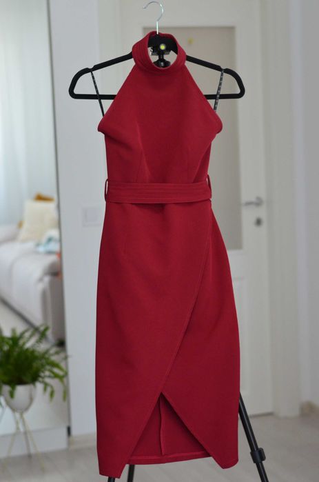 Rochie midi grena, Missguided, XS