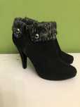 Botine negre piele intoarsa marimea 38