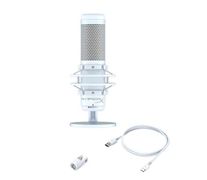 Микрофон игровой HyperX QuadCast S, White