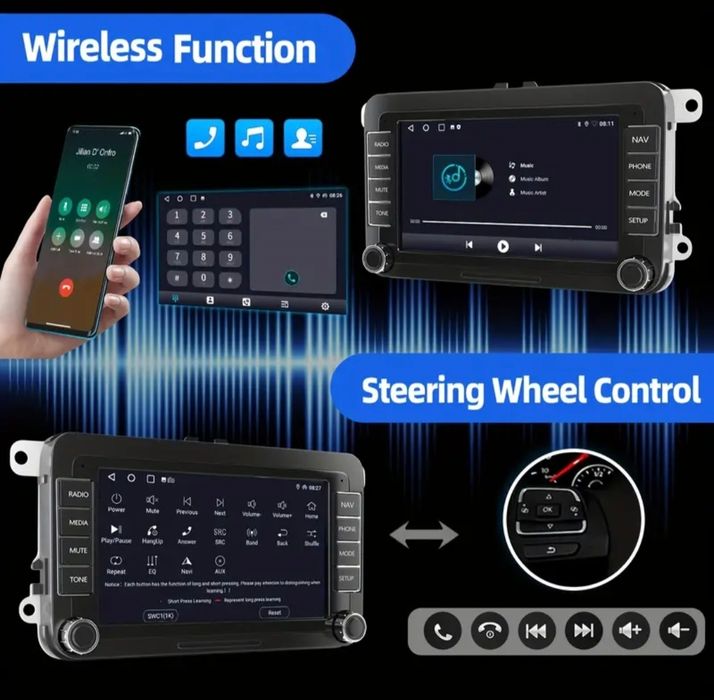 Navigatie Android Vw / Skoda / Seat + Camera mers inapoi CADOU !