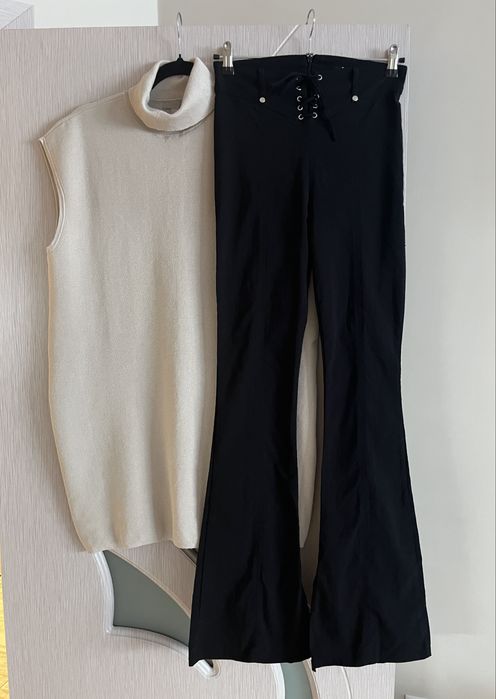 Сет от пуловер H&M с панталон Bershka