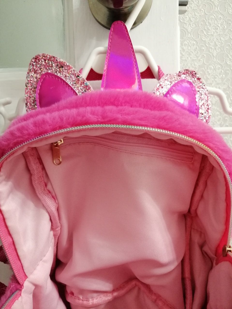 Детский плюшевый рюкзак для девочек