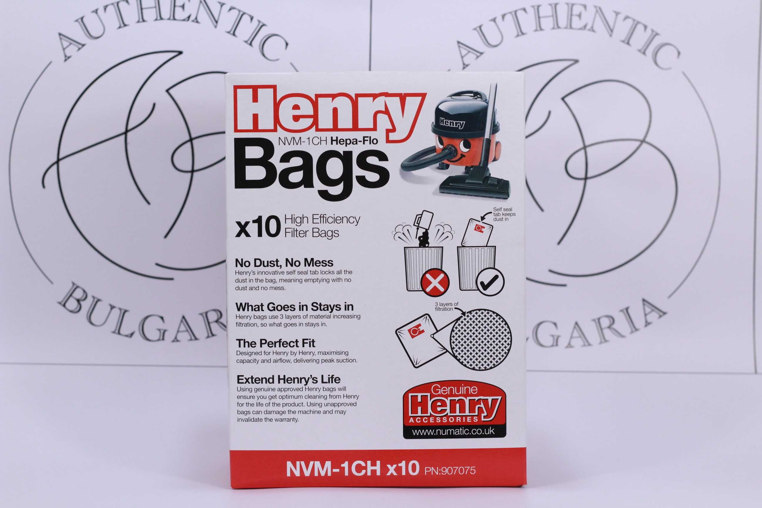 Универсални торбички 10бр Hepa-Flo Henry Hoover за прахосмукачки Хенри