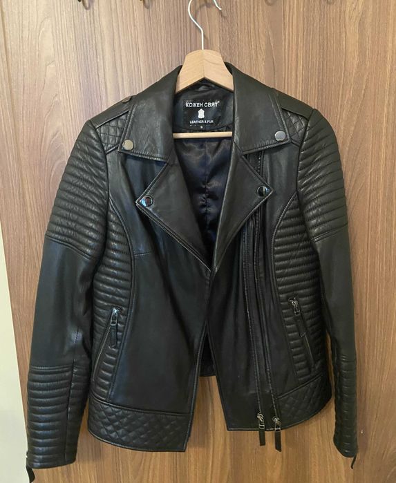 Яке от естествена кожа - S