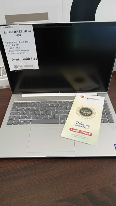 (AG 24) Laptop HP EliteBook 660 B.46184.6/27 Garantie 2 ani!