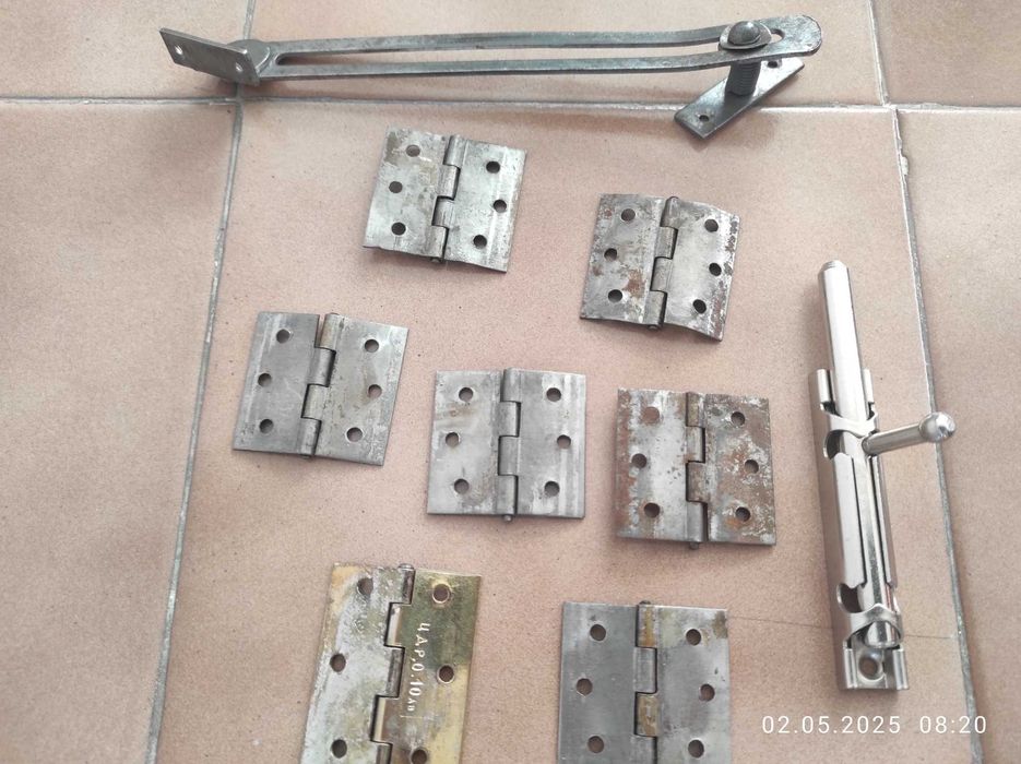 Антикварни ПАНТИ за мебели, ограничител барче, резе ново