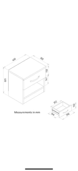 Noptiera  cu seif ascuns și sistem RFID
