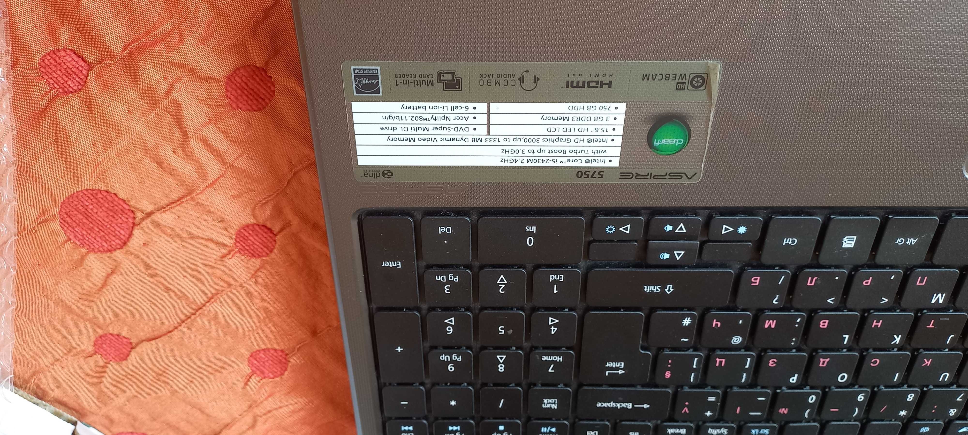 лаптоп Acer Aspire за части