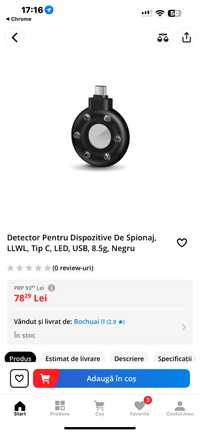 Detector dispozitiv spionaj