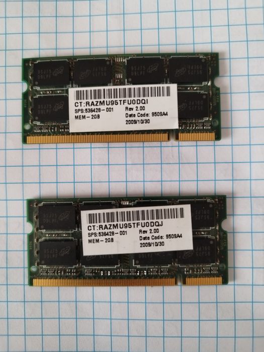 Memorie Laptop 2 GB X 2 pc2