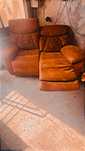 Canapea cu Recliner Spencer maro - cognac 136x94x101 cm