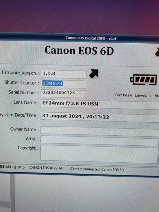 Canon 6D  + cutie si accesorii