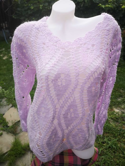 Pulover crosetat manual