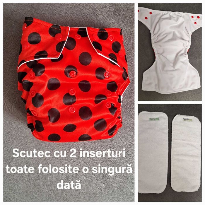 Set 12 scutece textile/refolosibile Baba+Boo și Coccorito noi