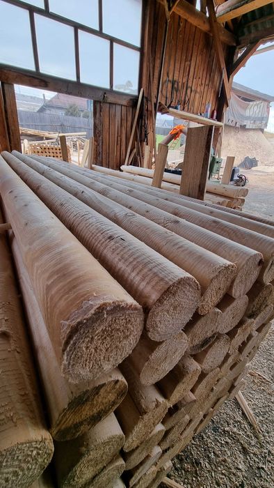 Stalp din lemn rotund ascutit diametru 14cm, L=2,0m natur sau tratat!