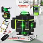 Nivela laser HILDA PULSE 4D 16 linii 2 baterii (detector) TR GRATIS