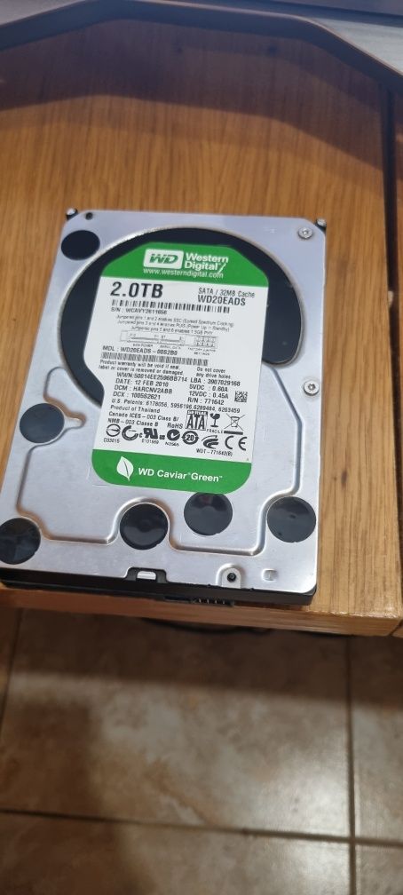 Western Digital WD Green 3.5 2TB 64MB SATA3 (WD20EZRX)