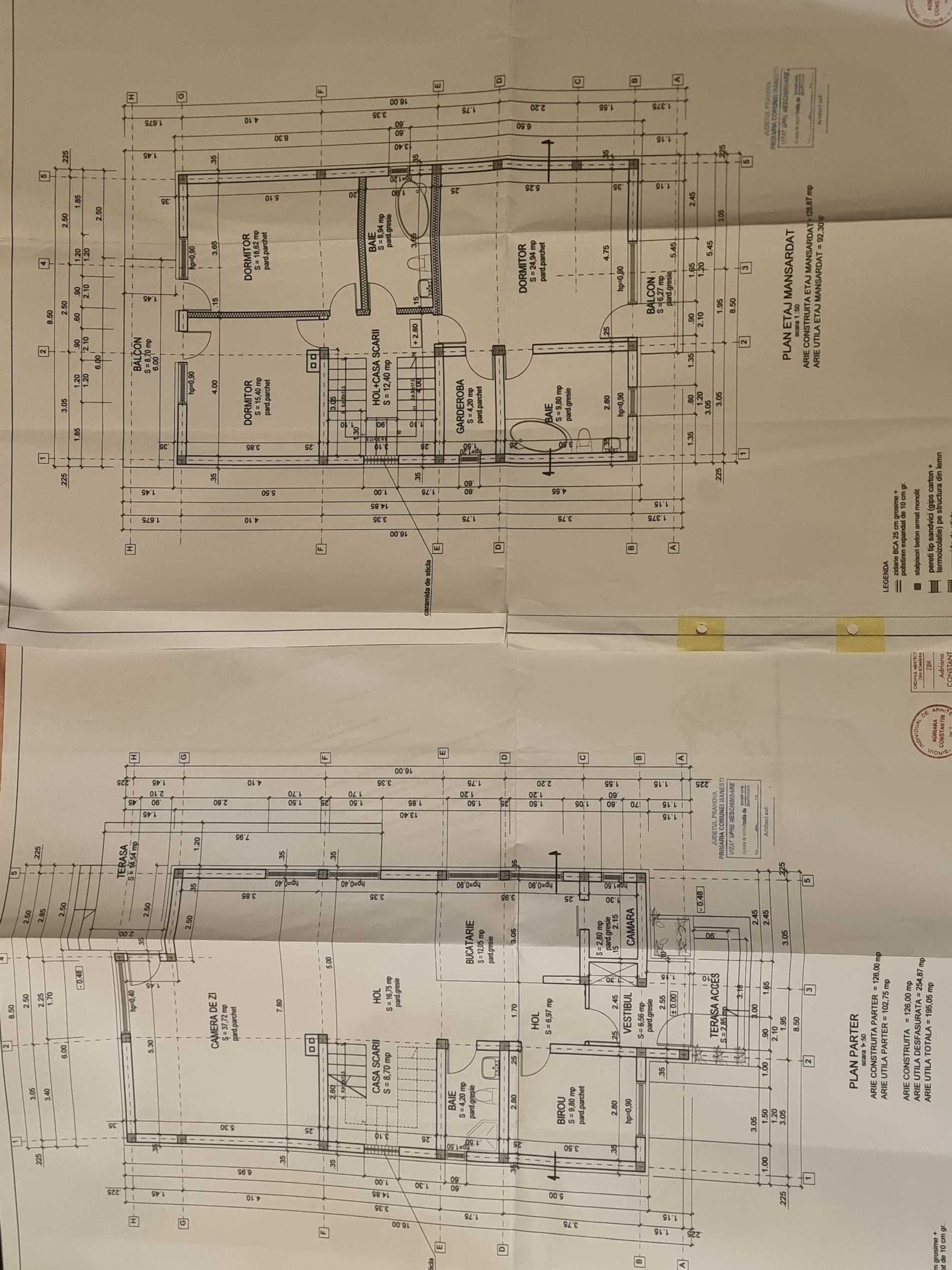 Casă de vanzare parter+etaj mansardat