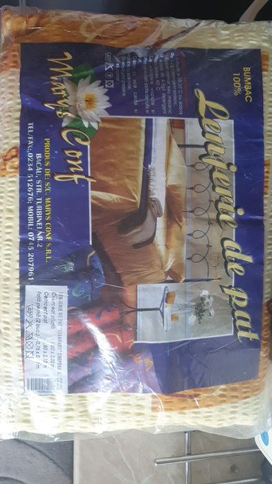 Lenjerie de pat 100% bumbac  4 piese pat dublu