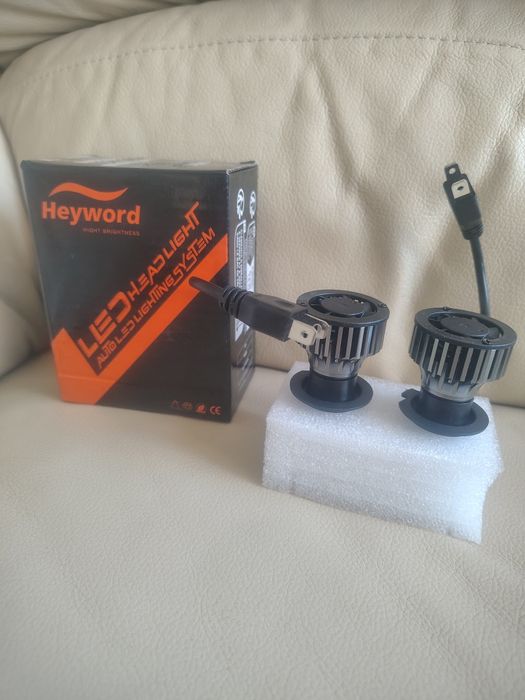 Set becuri led H7 noi cu ventilator