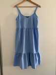 Rochie maternity cu volane, marime 38, albastru bleu