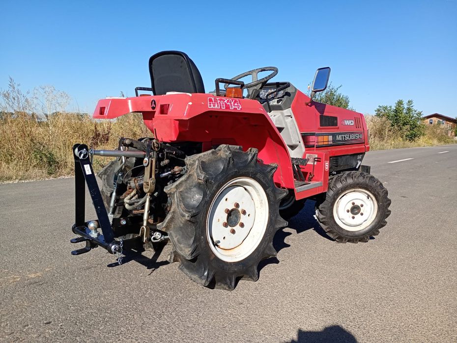Tractor/tractoras japonez de gradina+plug+remorca