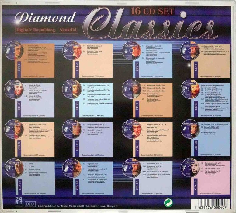 Diamond Classics – комплект от 16 CD с класическа музикародавам