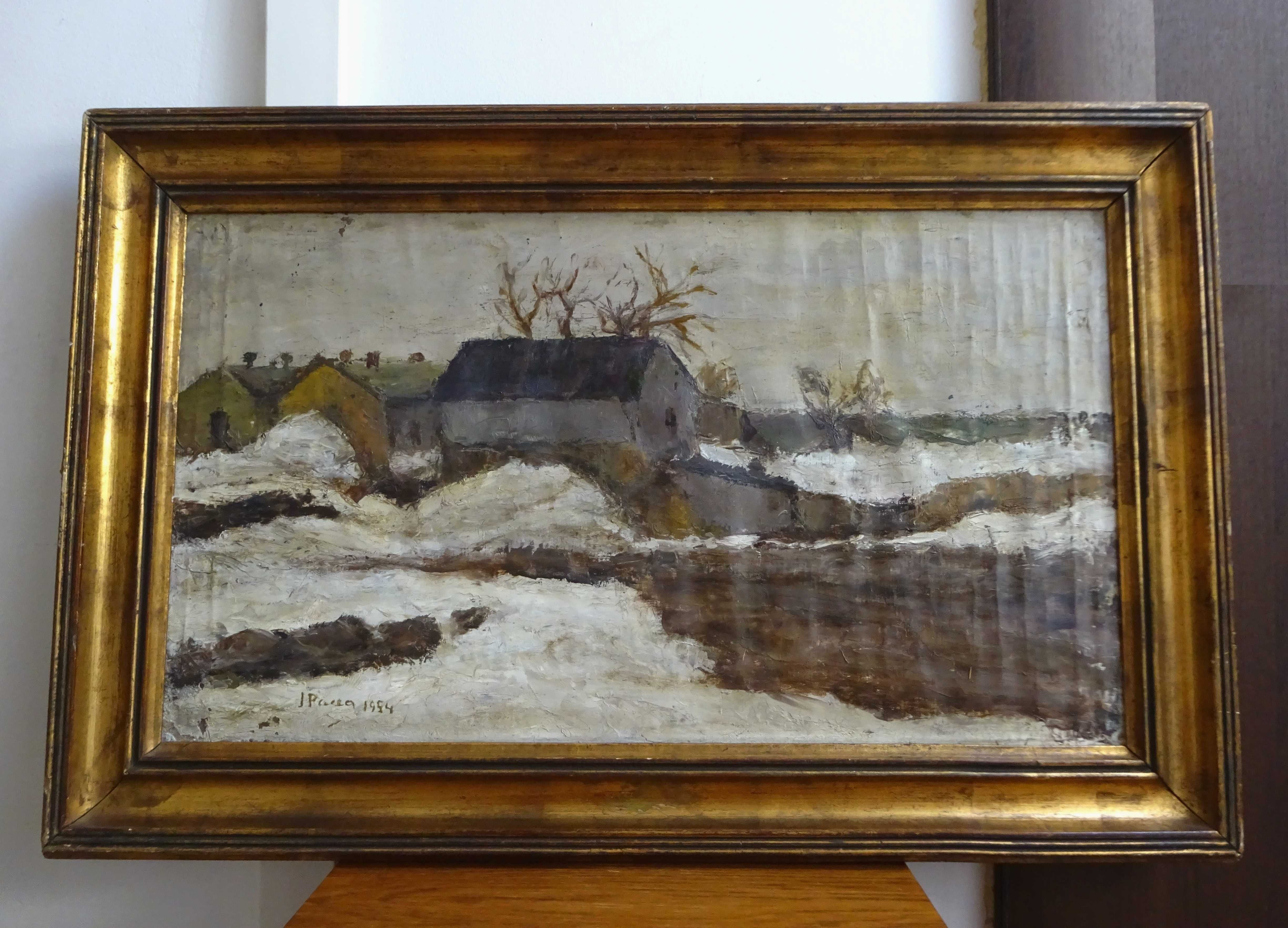 Tablou Ion PACEA, ’Peisaj de iarna’ - Pictura pe panza deosebita