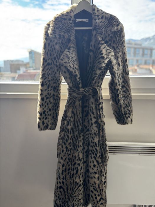 Палто -Mango-еко косъм