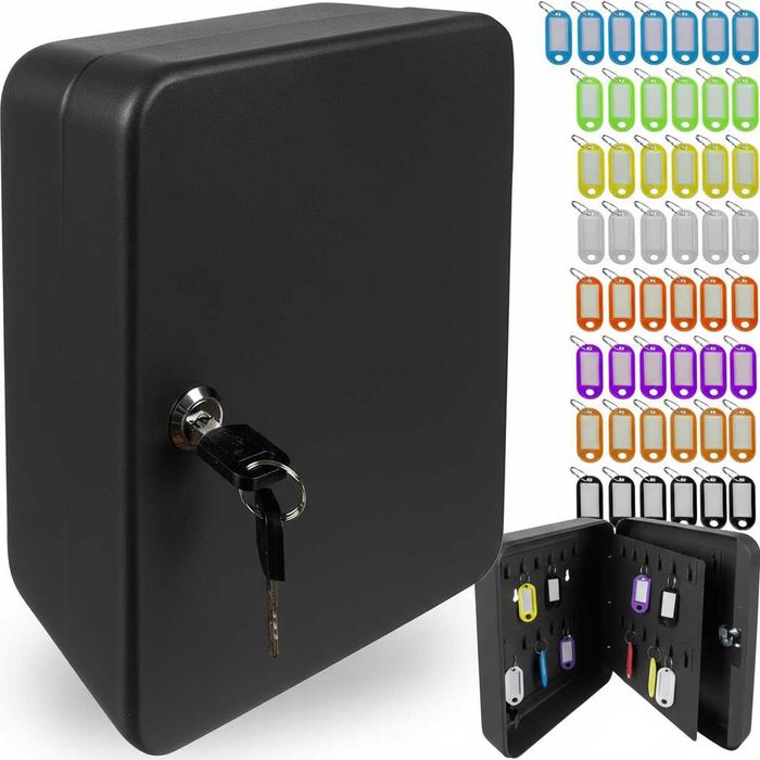 Caseta de siguranta metalica ptr. chei 48 posturi include 48 brelocuri