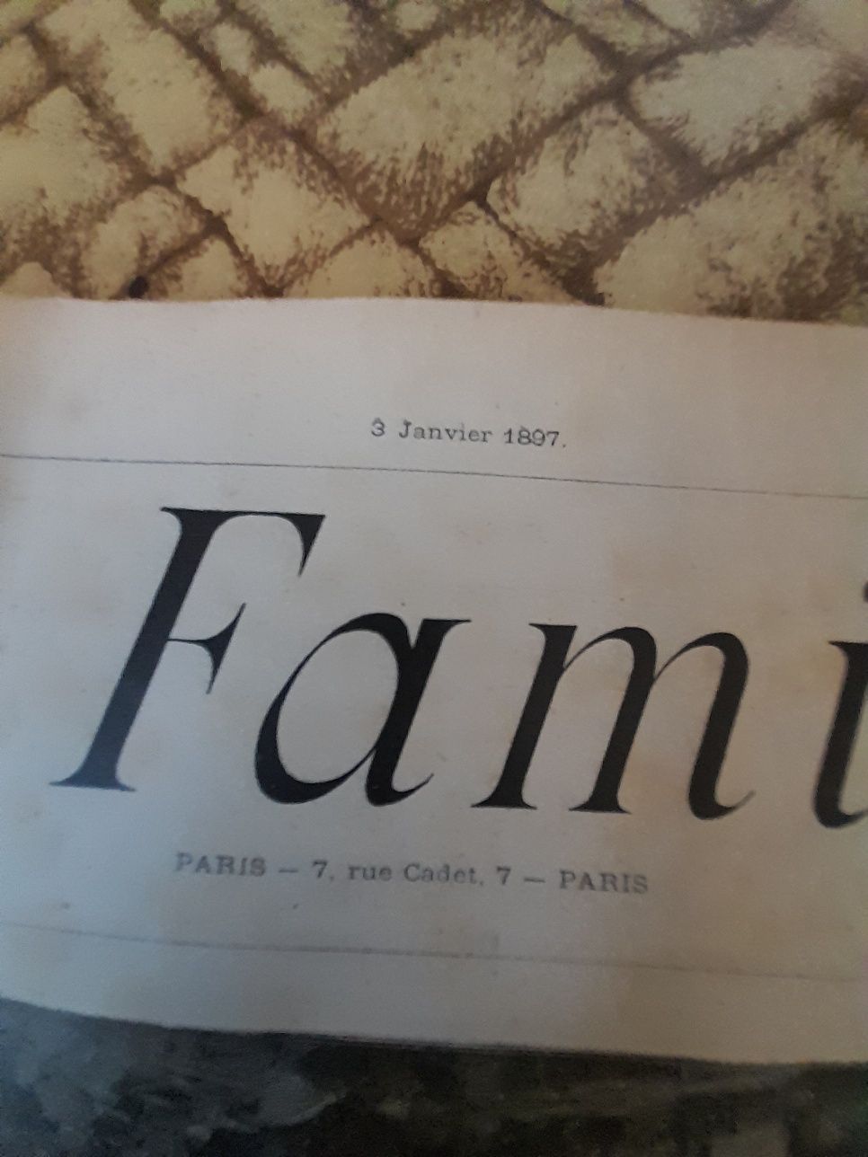 Списание la famille 1897 год.