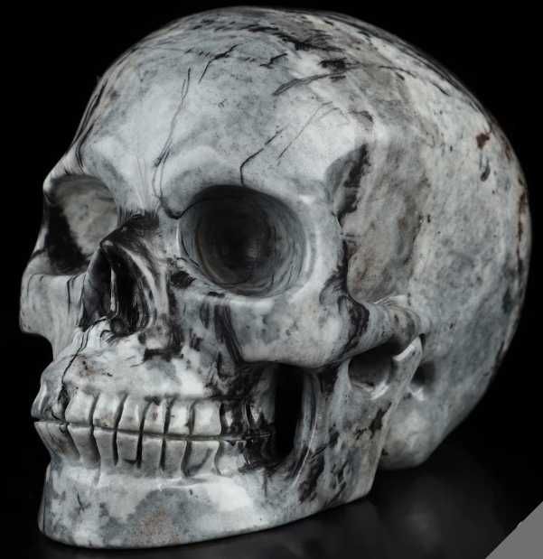 Craniu Cristal Natural - Jasp Black Network (~1 kg)