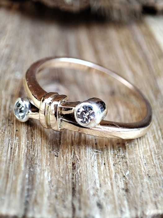 Inel Aur Galben 14K Cu Diamante Old Euro Cut
