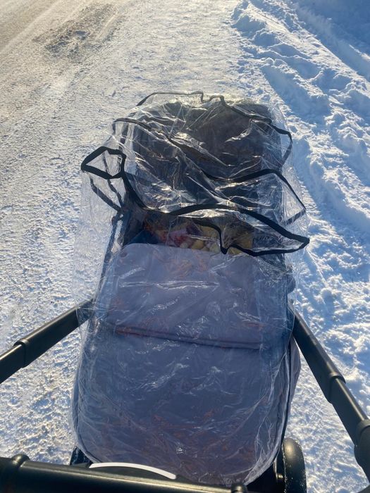 Коляска прогулочная, 3 в 1, очень теплая