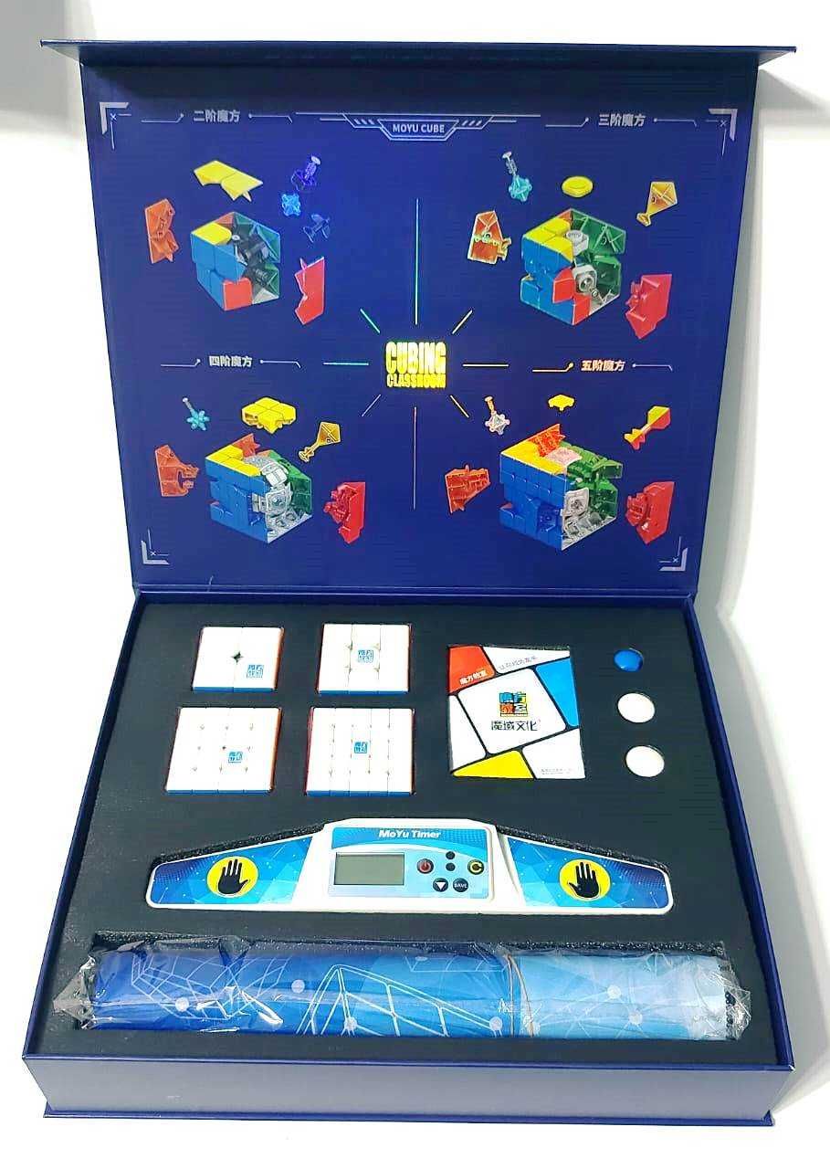 Набор MoYu  MeiLong Magnetic Gift Box (Lux) 2х2 3х3 4х4 5х5 Mat +Timer