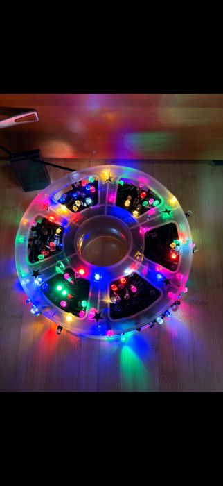 Rola lumini LED diamant 100m, 500 LED-uri multicolore, 8 moduri