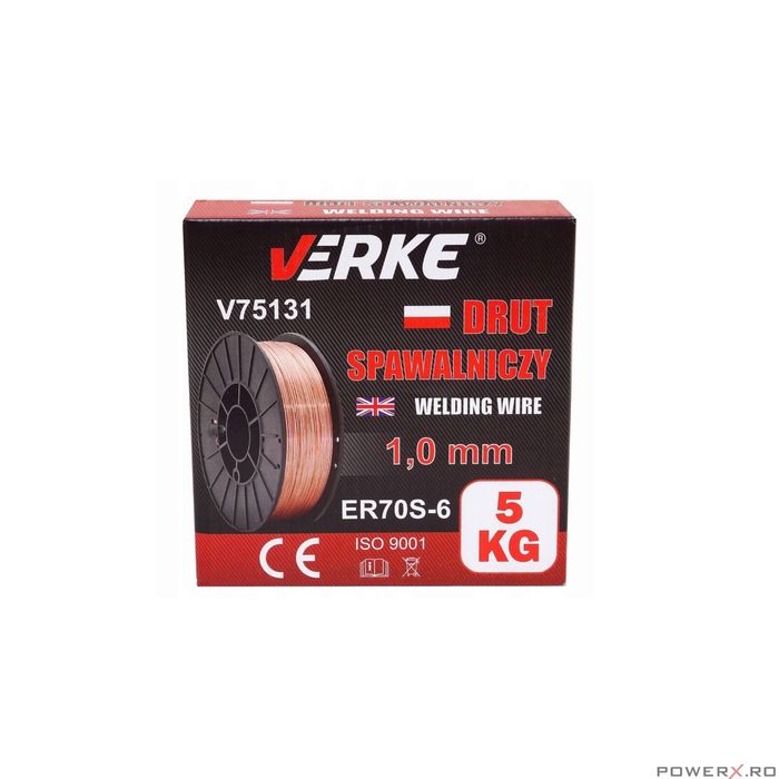 Sarma pentru sudura MIG-MAG, 1MM, 5 Kg, ER70S-6, Verke