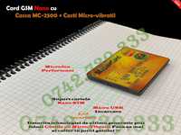 Card GSM + Casca de Copiat BONUS 6xBaterii 337 +SIM Card Casca Copiat