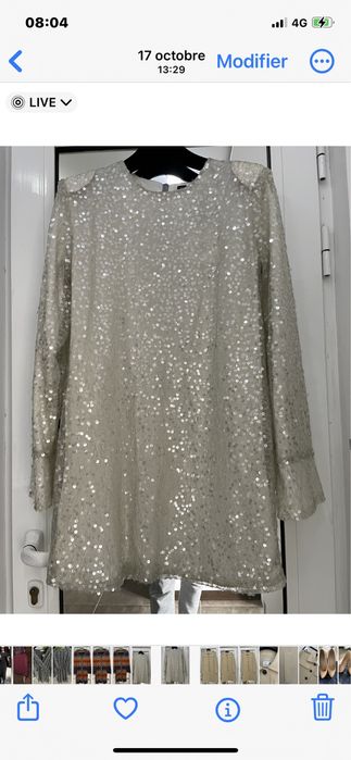 Къса рокля пайети.Тип трапец.