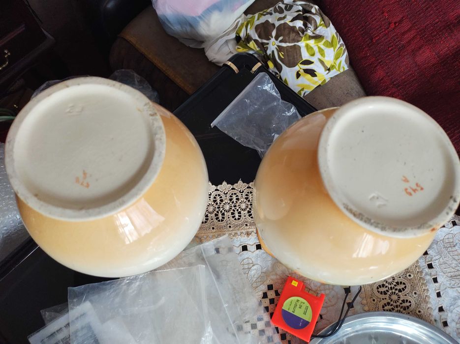 Комплект 2 големи антични английски вази, викториански , от 1910г.