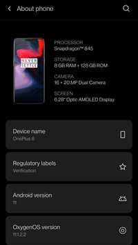 OnePlus6 8GB RAM+ 128GB ROM