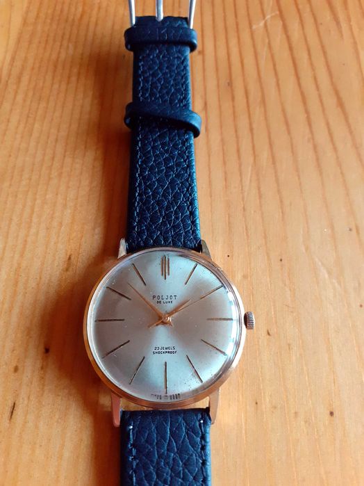 Позлатен POLJOT De Luxe 23jewels USSR- Като нов